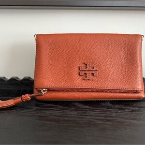 Tory Burch Tan Leather Wristlet